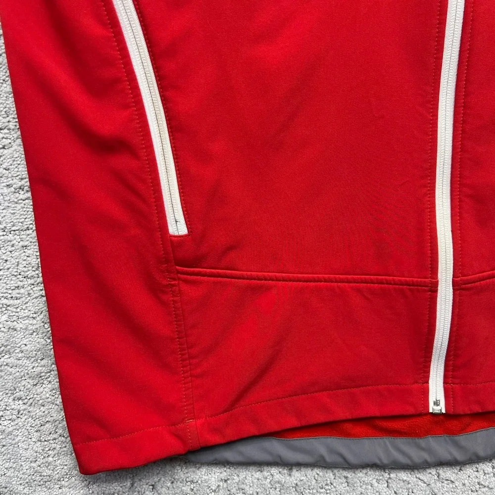 The North Face Hooded‎ Jacket Mens Large Red Summit Series Softshell Waterproof